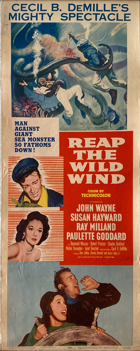 reap the wild wind 1954R insert card