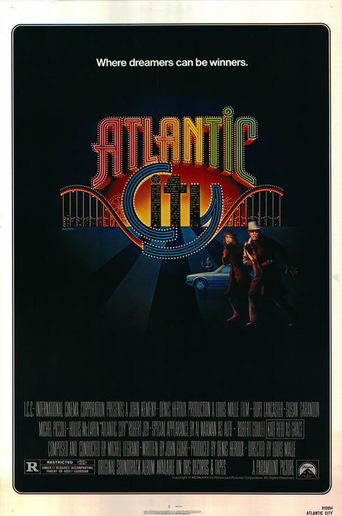 atlantic city 1981 one sheet poster rolled