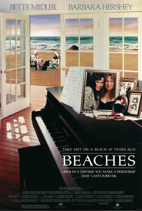 beaches 1988 one sheet poster rolled