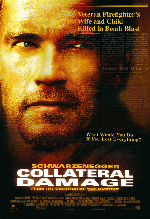 collateral damage 2001 one sheet poster double sided rolled