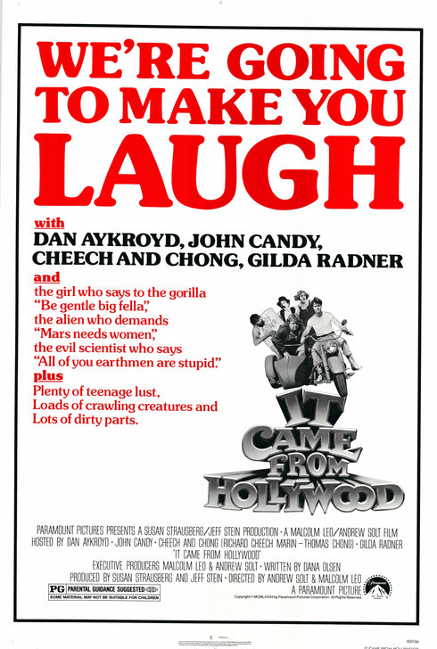 it came from hollywood 1982 one sheet poster rolled