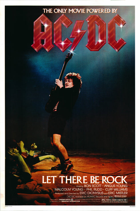 ac/dc: let there be rock 1982 one sheet poster rolled