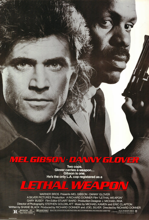lethal weapon 1987 one sheet poster rolled