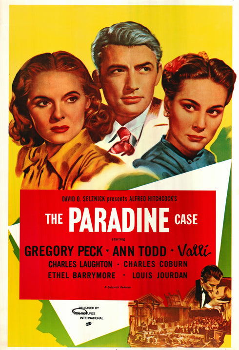 the paradine case 1956R one sheet poster rolled