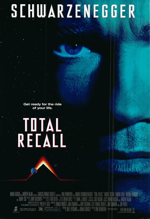total recall 1990 one sheet poster rolled