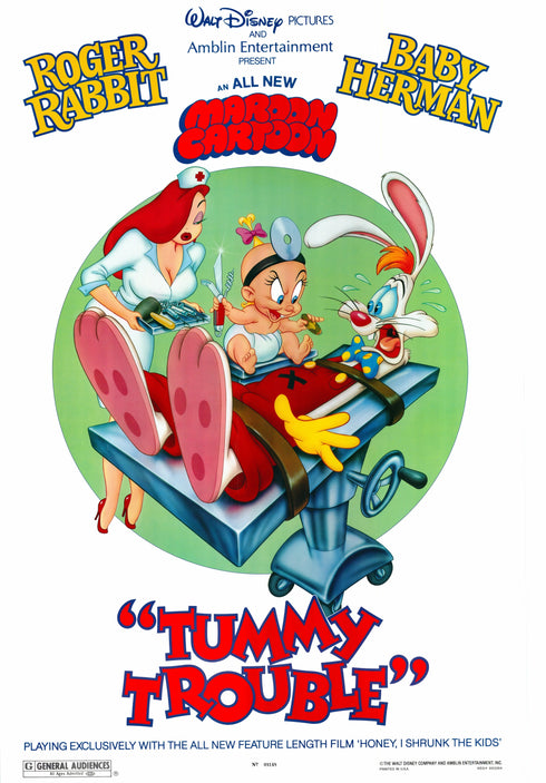 tummy trouble 1989 one sheet poster double sided rolled