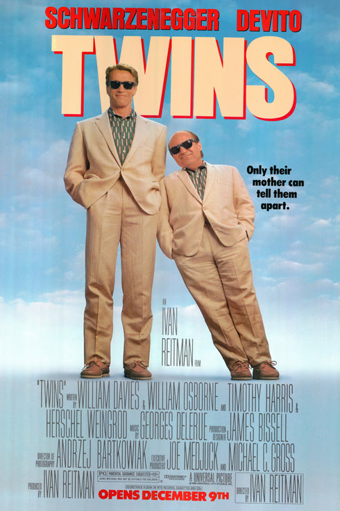 twins 1986 one sheet poster rolled