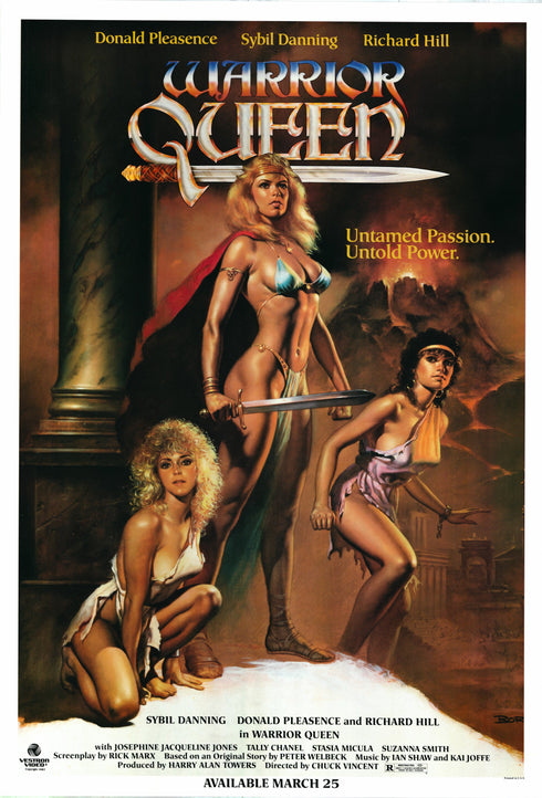 warrior queen 1987 one sheet poster rolled