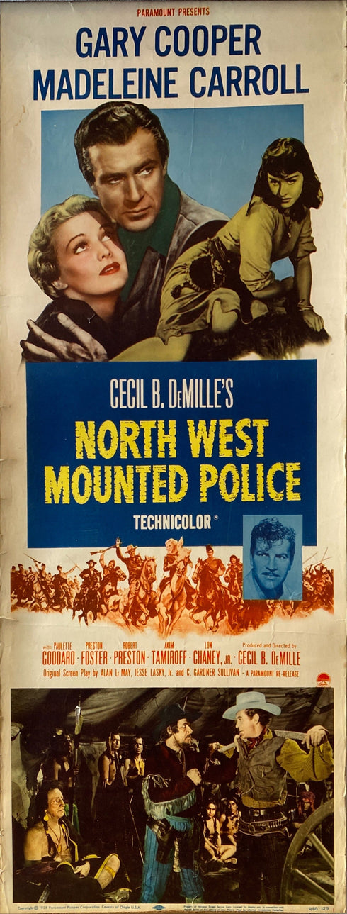 north west mounted police 1958R insert card