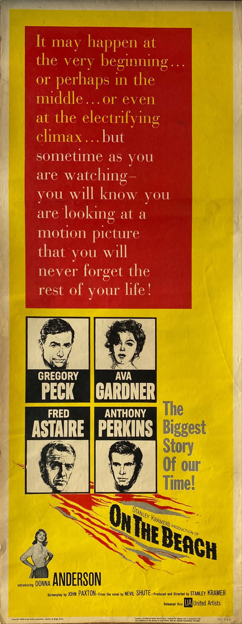 on the beach 1959 insert card