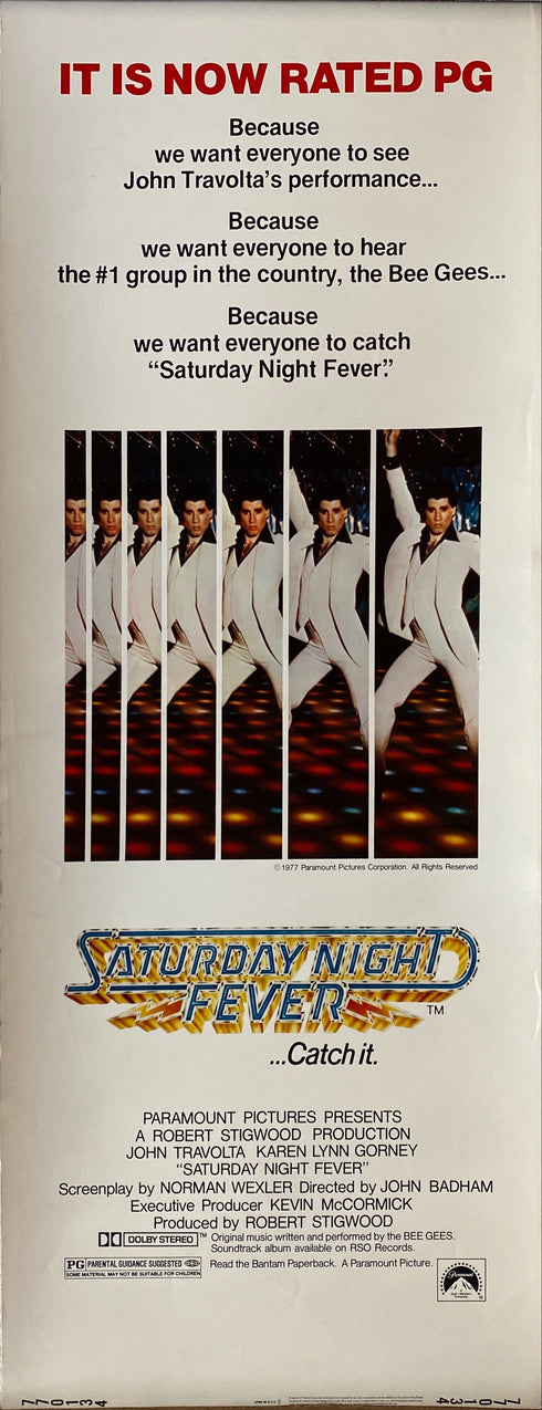 saturday night fever 1977 insert card