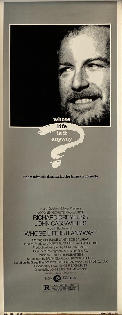 whose life is it anyway? 1981 insert card