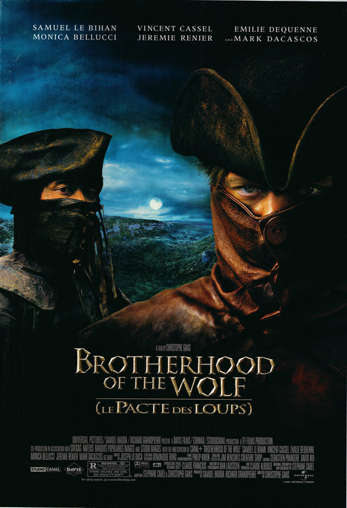 brotherhood of the wolf 2001 one sheet double sided poster