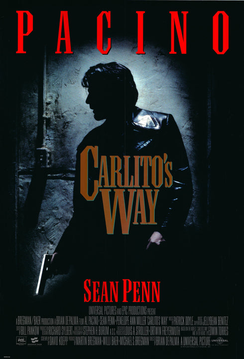 carlitos way 1993 one sheet double sided poster