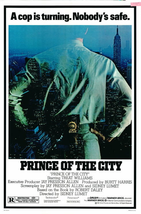 prince of the city 1981 one sheet poster