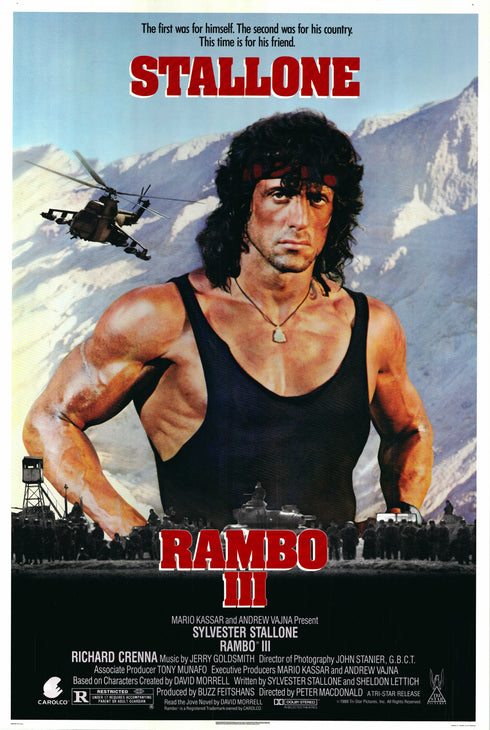 rambo iii 1988 one sheet poster