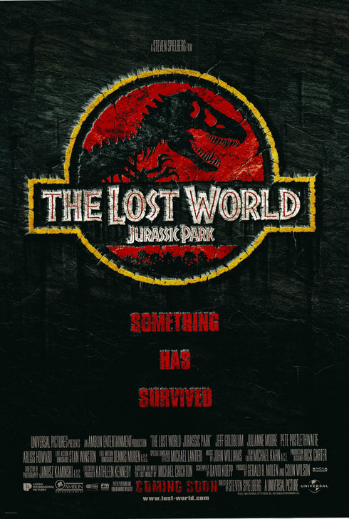 jurassic park: the lost world 1997 one sheet double sided poster