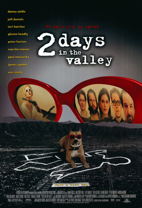 2 days in the valley 1996 one sheet poster rolled a