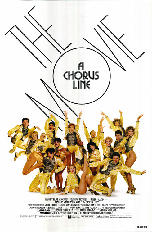a chorus line 1985 one sheet poster rolled