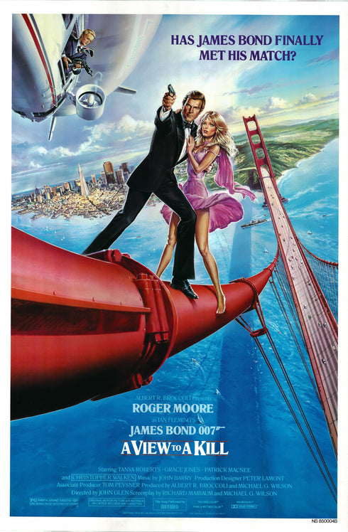 a view to a kill 1985 one sheet poster rolled