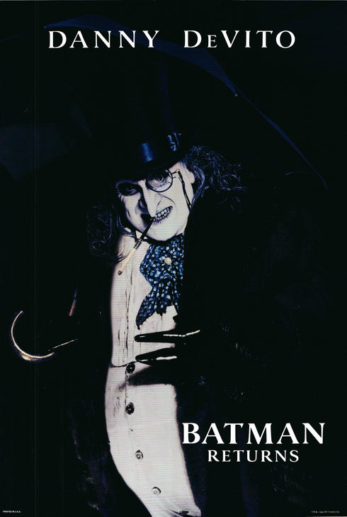 batman returns 1992 advanced one sheet poster "penguin"/danny devito