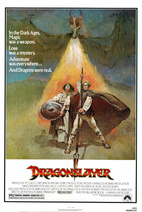 dragonslayer 1981 one sheet poster rolled