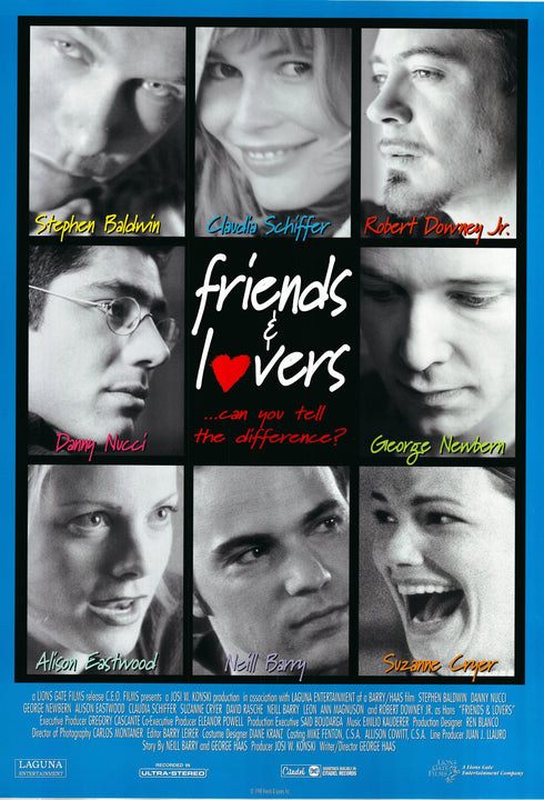 friends and lovers 1999 one sheet poster rolled