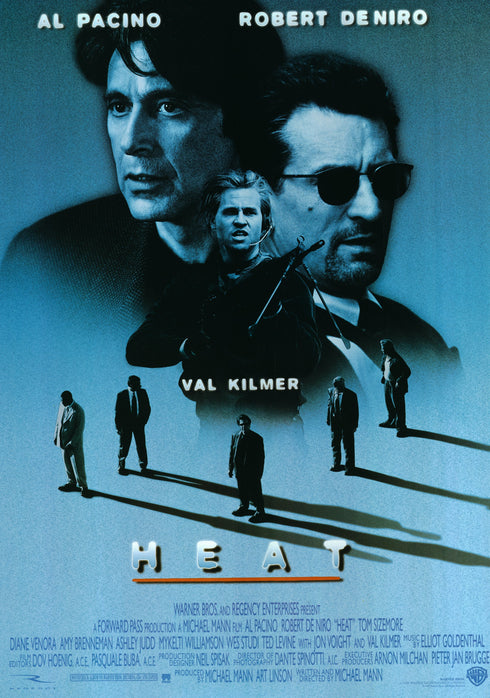 heat 1995 one sheet poster rolled