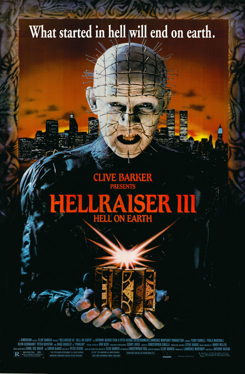 hellraiser 3 1992 one sheet poster rolled