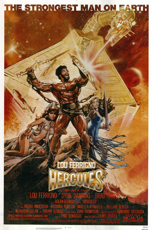 hercules 1983 one sheet poster rolled