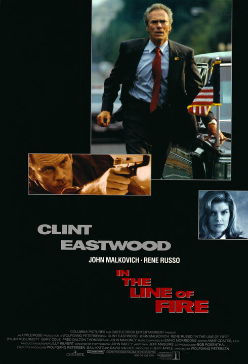 in the line of fire 1993 one sheet poster rolled double sided