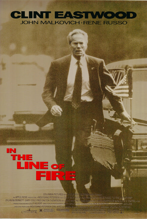 in the line of fire 1993 international one sheet poster rolled double sided