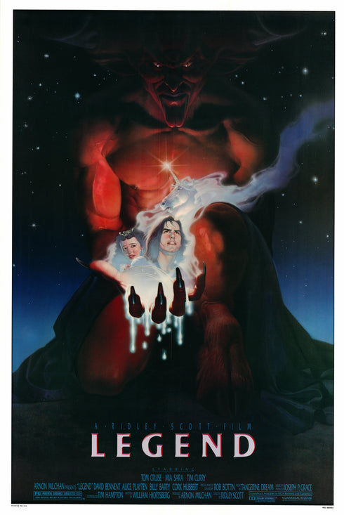 legend 1986 international one sheet poster rolled