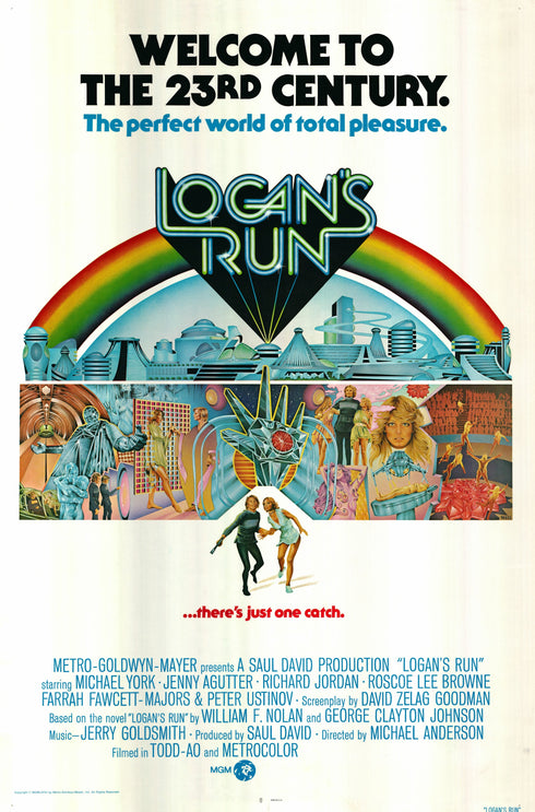 logan's run 1976 one sheet poster rolled