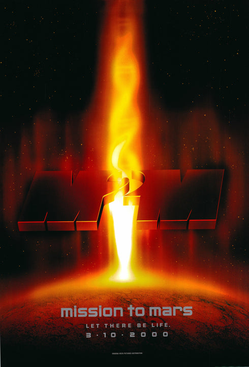 mission to mars 2000 advance one sheet double sided rolled b double sided