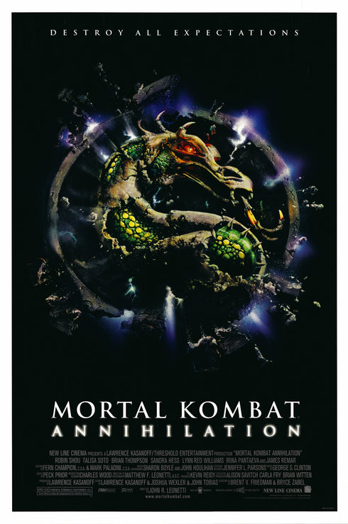 mortal kombat annihilation 1997 one sheet poster rolled