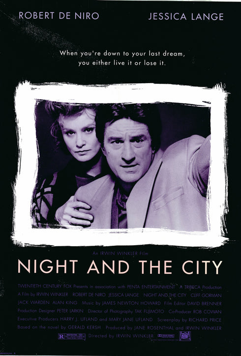 night and the city 1992 one sheet poster rolled double sided