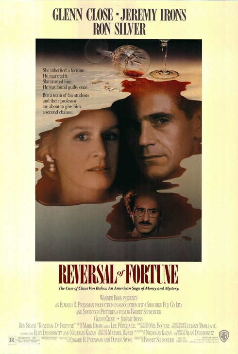 reversal of fortune 1990 one sheet poster rolled double sided