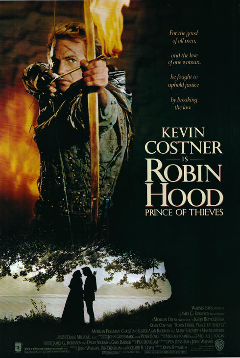 robin hood: prince of thieves 1991 one sheet poster rolled double sided