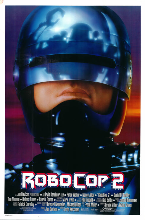 robocop 2 1990 one sheet poster rolled double sided