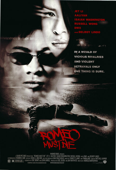romeo must die 2000 one sheet poster rolled double sided