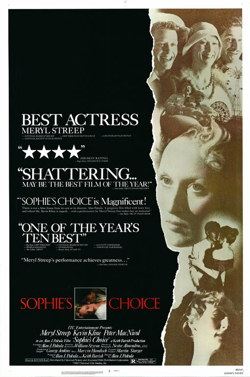 sophie's choice 1982 one sheet poster rolled