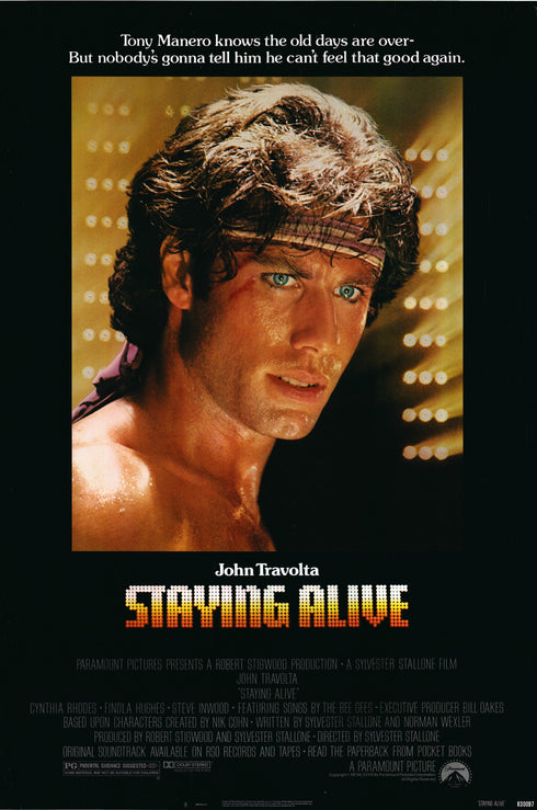 staying alive 1983 one sheet poster rolled