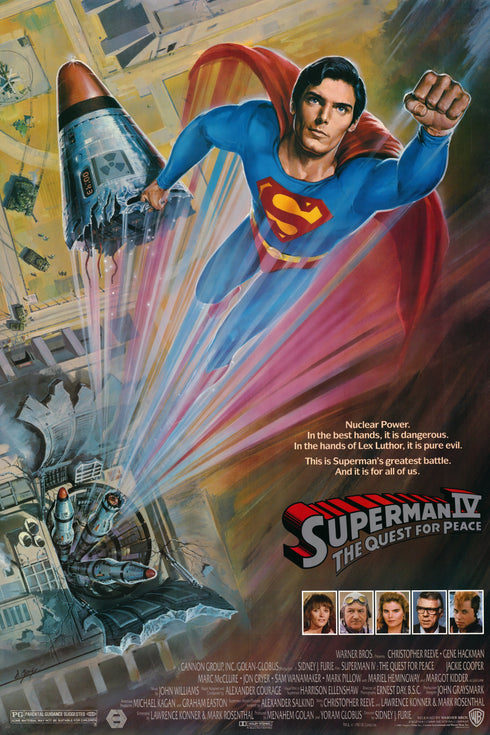 superman 4 1987 one sheet poster rolled double sided