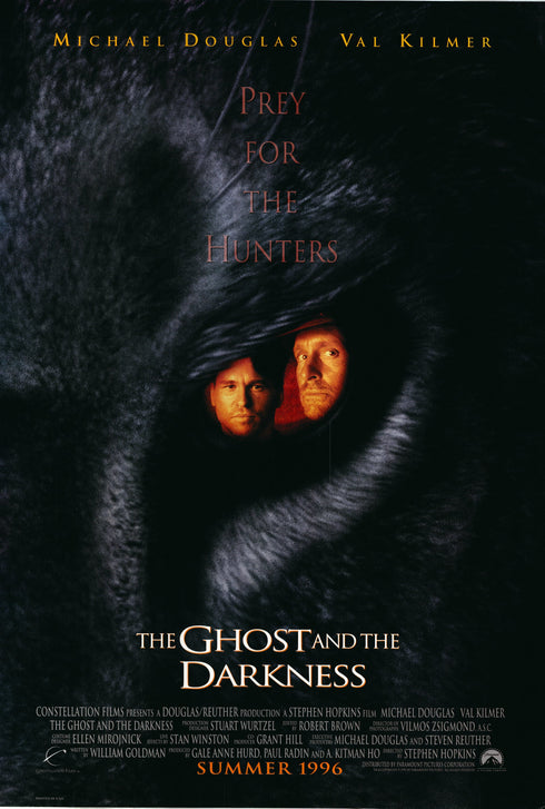 the ghost and the darkness 1996 one sheet poster rolled double sided