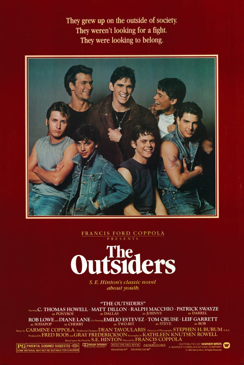 the outsiders 1983 one sheet poster rolled