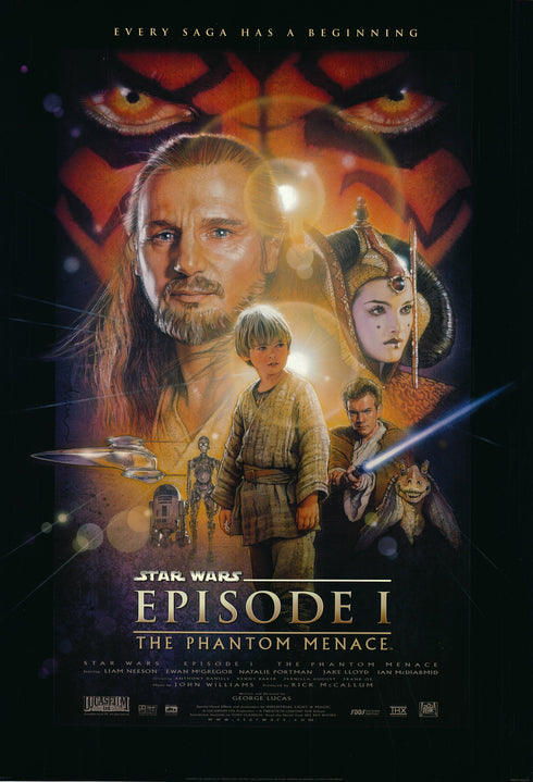 star wars episode i: the phantom menace 1999 one sheet poster rolled double sided