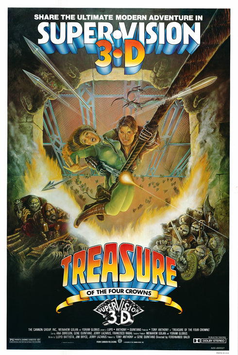 treasure of the four crowns 1983 one sheet poster rolled