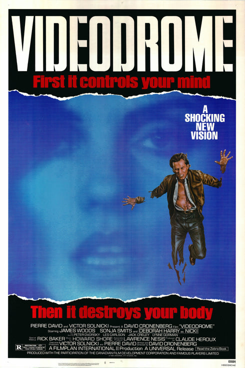 videodrome 1983 one sheet poster rolled