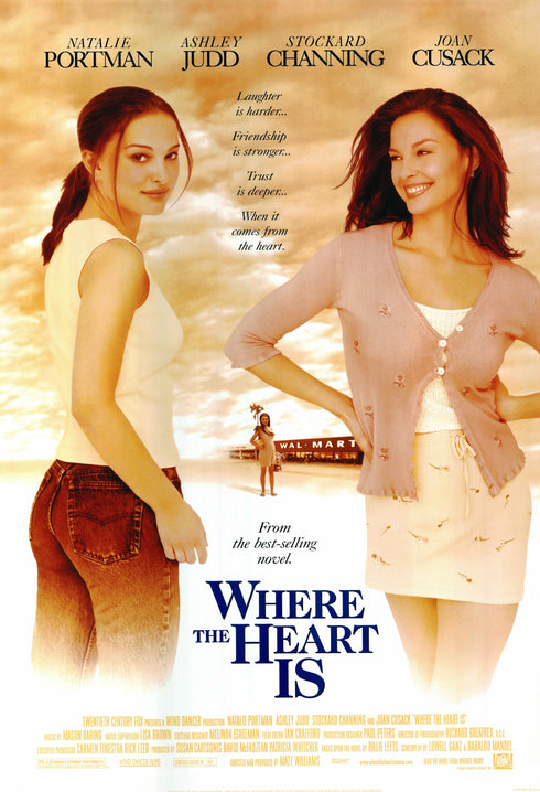 where the heart is 2000 one sheet poster rolled